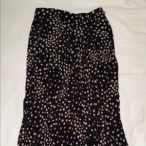 Ba&sh black beige dot skirt
